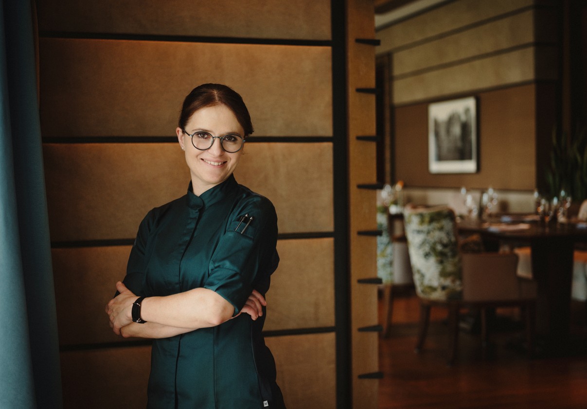 Cornelia Fischer im Restaurant Überfahrt