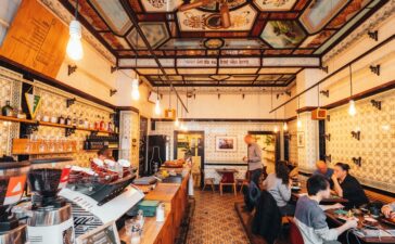 Innenraum des Café Dankbar Leipzig