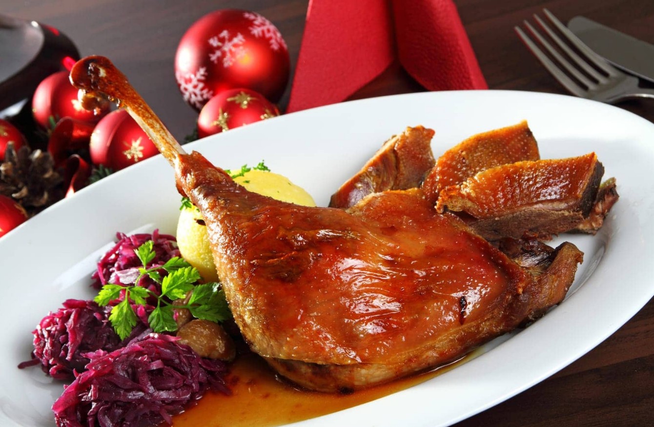 Gänsebraten zu Weihnachten